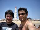 A photo of Giulio and Adrian on Farol Island