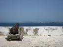 A photo of a canon facing the seas of Sagres