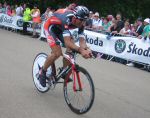 A photo of a cyclist in the Tour de France in London